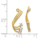 14k 1/5 carat AA Diamond Fancy Twist Earring Jackets - Image 3