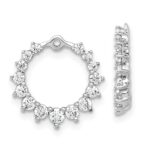 14k White Gold 1 1/2 carat Lab Grown Diamond VS/SI+ G+ Circle Earring Jackets