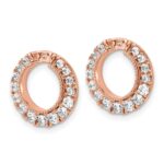 14k Rose Gold 1 1/2 carat Lab Grown Diamond VS/SI+ G+ Circle Earring Jackets - Image 2