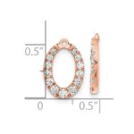 14k Rose Gold 1 1/3 carat Lab Grown Diamond VS/SI+ G+ Oval Earring Jackets - Image 3