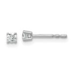 Platinum 1/10 carat Lab Grown Diamond VS+ F+ Round Complete Four Prong Stud Earrings