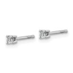 Platinum 1/10 carat Lab Grown Diamond VS+ F+ Round Complete Four Prong Stud Earrings - Image 2