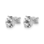 14k White Gold 1/5 carat Lab Grown Diamond VS/SI+ G+ Round Complete Four Prong Heavyweight Stud Earrings - Image 4