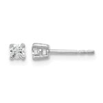 14k White Gold 1/5 carat Lab Grown Diamond VS/SI+ G+ Round Complete Four Prong Heavyweight Stud Earrings