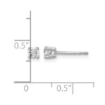 14k White Gold 1/5 carat Lab Grown Diamond VS/SI+ G+ Round Complete Four Prong Heavyweight Stud Earrings - Image 5