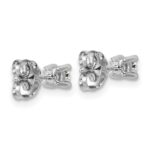 18k White Gold 1/4 carat Lab Grown Diamond VS+ F+ Round Complete Four Prong Stud Earrings - Image 3