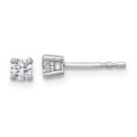 Platinum 1/4 carat Lab Grown Diamond VS+ F+ Round Complete Four Prong Stud Earrings