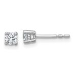 18k White Gold 1/3 carat Certified Lab Grown Diamond VS+ F+ Round Complete Four Prong Stud Earrings