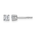 10k White Gold Round 4-Prong .33ct. Diamond Stud Earrings