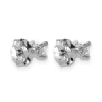 10k White Gold Round 4-Prong .33ct. Diamond Stud Earrings - Image 4