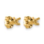 14k 1/3 carat Lab Grown Diamond VS/SI+ G+ Round Complete Four Prong Heavyweight Stud Earrings - Image 4