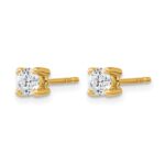 14k 1/2 carat Certified Lab Grown Diamond VS/SI+ G+ Round Complete Four Prong Heavyweight Stud Earrings - Image 2