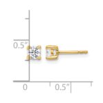 10k Round 4-Prong .50ct. Diamond Stud Earrings - Image 5