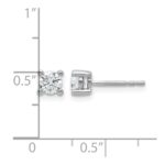 14k White Gold 5/8 carat Lab Grown Diamond VS/SI+ G+ Round Complete Four Prong Heavyweight Stud Earrings - Image 5