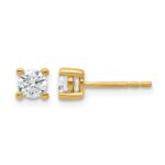 14k 5/8 carat Certified Lab Grown Diamond VS+ F+ Round Complete Four Prong Heavyweight Stud Earrings