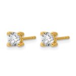 14k 5/8 carat Lab Grown Diamond VS/SI+ G+ Round Complete Four Prong Heavyweight Stud Earrings - Image 2