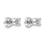14k White Gold 3/4 carat Certified Lab Grown Diamond VS/SI+ G+ Round Complete Four Prong Heavyweight Stud Earrings - Image 3