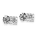 18k White Gold 1 carat Certified Lab Grown Diamond VS+ F+ Round Complete Four Prong Stud Earrings - Image 3