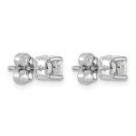 14k White Gold 1 carat Certified Lab Grown Diamond VS+ F+ Round Complete Four Prong Heavyweight Stud Earrings - Image 4