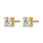 10k Round 4-Prong 1.00ct. Diamond Stud Earrings - Image 2