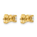 14k 1 carat Certified Lab Grown Diamond VS/SI+ G+ Round Complete Four Prong Heavyweight Stud Earrings - Image 4