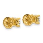 18k 1/2 carat Lab Grown Diamond VS+ F+ Round Complete Four Prong Stud Earrings - Image 3