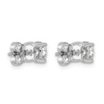 14k White Gold 1 1/2 carat Certified Lab Grown Diamond VS+ F+ Round Complete Four Prong Lightweight Stud Earrings - Image 3