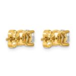14k 1 1/2 carat Lab Grown Diamond VS+ F+ Round Complete Four Prong Heavyweight Stud Earrings - Image 4