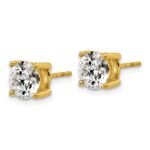 18k 3 carat Lab Grown Diamond VS+ F+ Round Complete Four Prong Stud Earrings - Image 2