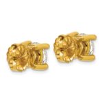 18k 5 carat Lab Grown Diamond VS+ F+ Round Complete Four Prong Stud Earrings - Image 3