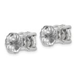 14k White Gold 5 carat Certified Lab Grown Diamond VS/SI+ G+ Round Complete Four Prong Heavyweight Stud Earrings - Image 4