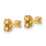 14k 1/4 carat Certified Lab Grown Diamond VS/SI+ G+ Round Complete Four Prong Lightweight Stud Earrings - Image 3