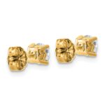 14k 5/8 carat Lab Grown Diamond VS+ F+ Round Complete Four Prong Lightweight Stud Earrings - Image 3