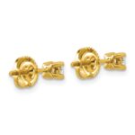 18k 1/4 carat Lab Grown Diamond VS+ F+ Round Complete Four Prong Screwback Stud Earrings - Image 3