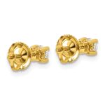 14k 1/3 carat Certified Lab Grown Diamond VS+ F+ Round Complete Four Prong Screwback Heavyweight Stud Earrings - Image 4