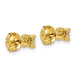 18k 1/2 carat Lab Grown Diamond VS+ F+ Round Complete Four Prong Screwback Stud Earrings - Image 3