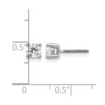 14k White Gold 1/2 carat Certified Lab Grown Diamond VS/SI+ G+ Round Complete Four Prong Screwback Heavyweight Stud Earrings - Image 5
