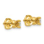 18k 3/4 carat Certified Lab Grown Diamond VS+ F+ Round Complete Four Prong Screwback Stud Earrings - Image 3