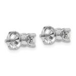 14k White Gold 3/4 carat Lab Grown Diamond VS+ F+ Round Complete Four Prong Screwback Heavyweight Stud Earrings - Image 4