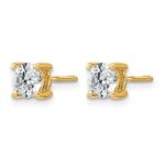 14k 1 carat Certified Lab Grown Diamond VS/SI+ G+ Round Complete Four Prong Screwback Heavyweight Stud Earrings - Image 2
