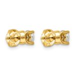 14k 1 carat Lab Grown Diamond VS+ F+ Round Complete Four Prong Screwback Heavyweight Stud Earrings - Image 4