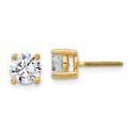 18k 1/2 carat Certified Lab Grown Diamond VS+ F+ Round Complete Four Prong Screwback Stud Earrings