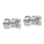 14k White Gold 1 1/2 carat Certified Lab Grown Diamond VS+ F+ Round Complete Four Prong Screwback Heavyweight Stud Earrings - Image 4