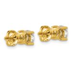 14k 1 1/2 carat Certified Lab Grown Diamond VS+ F+ Round Complete Four Prong Screwback Heavyweight Stud Earrings - Image 4
