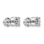 Platinum 2 1/2 carat Certified Lab Grown Diamond VS+ F+ Round Complete Four Prong Screwback Stud Earrings - Image 3