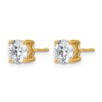 14k 7 carat Lab Grown Diamond VS/SI+ G+ Round Complete Four Prong Screwback Heavyweight Stud Earrings - Image 2