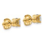 14k 1 carat Lab Grown Diamond VS/SI+ G+ Round Complete Four Prong Lightweight Screwback Stud Earrings - Image 3