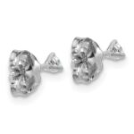 Platinum 1/10 carat Lab Grown Diamond VS+ F+ Round Complete Three Prong Stud Earrings - Image 3