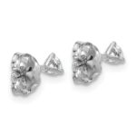 14k White Gold 1/5 carat Certified Lab Grown Diamond VS+ F+ Round Complete Three Prong Stud Earrings - Image 4