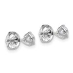 14k White Gold 5/8 carat Certified Lab Grown Diamond VS/SI+ G+ Round Complete Three Prong Screwback Stud Earrings - Image 4